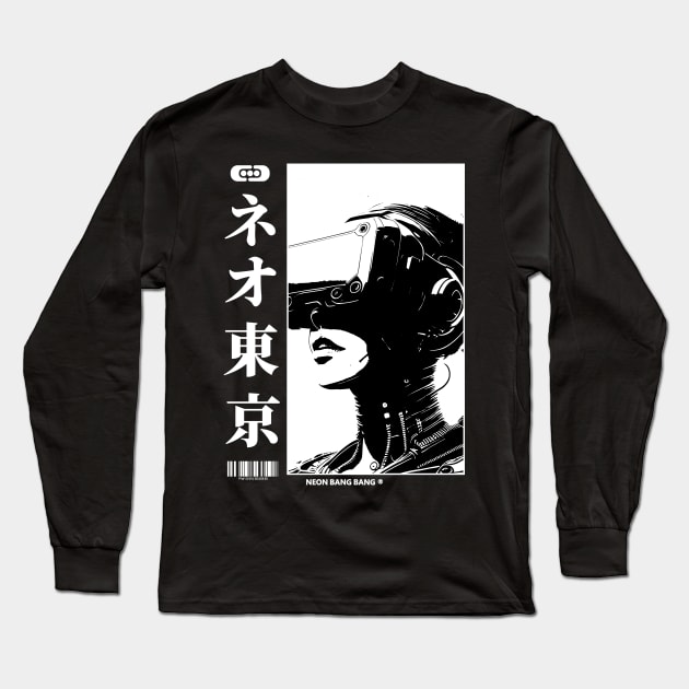 Cyberpunk Anime Manga Long Sleeve T-Shirt by Neon Bang Bang